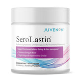 Frasco de Juvenon SeroLastin con etiqueta clara, apoyo potencial para equilibrio hormonal diario.