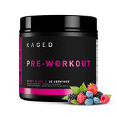 Kaged Original Preentrenamiento Berry Blast, envase frontal, energía sostenida para entrenamientos intensos