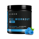 Kaged Sport frambuesa azul: lata para energía sostenida durante entrenamientos.