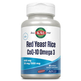 KAL Arroz rojo de levadura con COQ10 y Omega 3 en cápsulas para uso diario