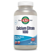 KAL Calcio Citrato 1000 mg, bote visible, apoyo a huesos y dientes.