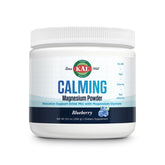 KAL Calming Magnesium polvo arándano sabor, relajación suave para la noche.