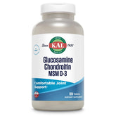 KAL glucosamina-condroitina-msm-d3: frasco de tabletas para soporte articular diario
