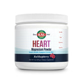 KAL Heart Magnesium Powder envase de frambuesa roja, suplemento de magnesio para el día