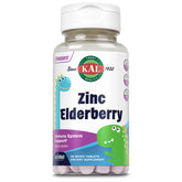 KAL Kids Zinc Elderberry Dinosaurios en botella, apoyo diario al sistema inmune.