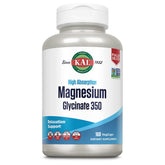 KAL Magnesio Glicinato: cápsulas frente con absorción superior y soporte muscular.