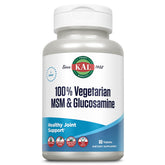 KAL MSM Glucosamina en tabletas vegetales para articulaciones saludables.