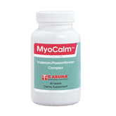 Karuna MyoCalm, botella de cápsulas, apoyo relajante diario.