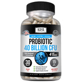 Kaya Naturals Probiotic 40B CFU en botella, apoyo digestivo diario para mujeres y hombres