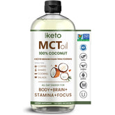 Keppi MCT Oil, botella vertiendo aceite, energía rápida para la rutina diaria