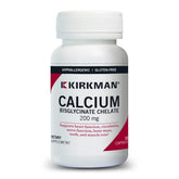 Kirkman Calcium Bisglicinato 200 mg, cápsulas, soporte óseo diario.