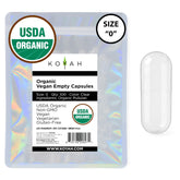 Koyah envase de cápsulas pullulan, embalaje ecológico para almacenamiento seguro.