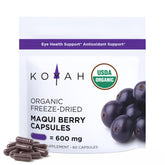 KOYAH Maqui frasco con cápsulas de 600 mg para uso diario.