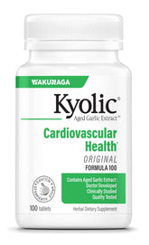 Kyolic Extracto de Ajo Envejecido Fórmula 100 en botella, apoyo para la salud cardiovascular.