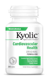 Kyolic Formula 100, bote de tabletas, apoyo a la salud cardiovascular y bienestar general.