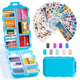 LANDNEOO 14 compartimentos para viaje, mantiene las pastillas organizadas y fáciles de conseguir.