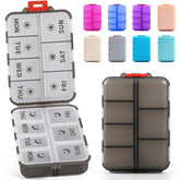LANDNEOO organizador de pastillas plegable AM/PM, práctico para viaje diario