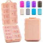 LANDNEOO organizador-pastillas plegable con doble proteccion, perfecto para viaje diario.