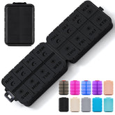 Landneoo organizador-pastillas-plegable, ideal para llevar dosis diarias en viaje.