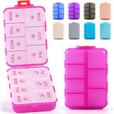 LANDNEOO organizador de pastillas semanal, vista general para casa o viaje.