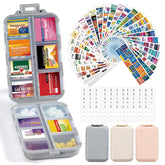 LANDNEOO organizador de pastillas de viaje con 14 compartimentos, ideal para planificar dosis diarias.