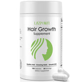 Lazpowfi botella vertido: vista de la botella para administración diaria de vitaminas para cabello.