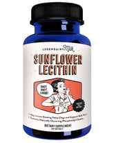 Legendairy Milk Lecitina de Girasol 1200 mg, cápsulas blandas fáciles de tomar.