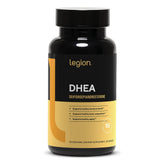 LEGION DHEA frasco de cápsulas 50 mg para apoyo hormonal diario