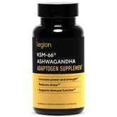 LEGION KSM-66 Ashwagandha cápsulas para apoyar ánimo y energía diaria.