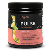 Legion Pulse preentrenamiento en bote con sabor limón-lima para más energía.