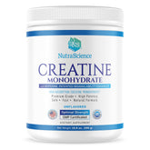Liarminoo NutraScience Creatina Monohidrato en bote con medición para aumentar resistencia.