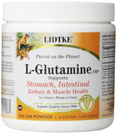 Lidtke L-Glutamina envase frontal, apoyo diario para energía mental.