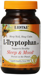 Lidtke L-Tryptophan, botella: posible apoyo al estado de ánimo y relajación