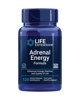 Life Extension Adrenal Energy: cápsulas en botella que apoyan la energía diaria