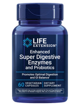 Life Extension botella vertiendo: cápsulas digestivas para facilitar la digestión cotidiana.