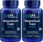 Life Extension Mag Caps 500mg - botella para uso diario y cómodo