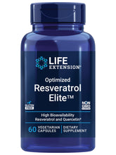 Botella Life Extension Optimizado Resveratrol Elite, apoyo a la salud cardiovascular y cerebral.