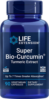 Life Extension Super Bio-Curcumin 400 mg, botella frontal, apoyo antioxidante diario.