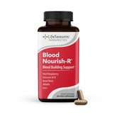 LifeSeasons Blood Nourish-R botella close-up para energía diaria