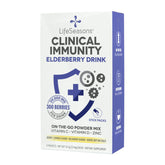 LifeSeasons Clinical Immunity sobre mezcla de saúco para apoyar defensas iniciales.