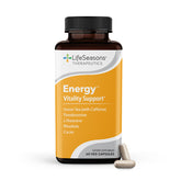 LifeSeasons Energy botella frontal, apoyo a la vitalidad para días activos.