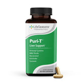 LifeSeasons Puri-T botella y etiqueta: apoyo a la función hepática.