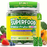 Gominolas Lilicare para niños con sabor arándano, apoyo a la ingesta de frutas y verduras.