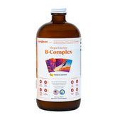 LIQUIDHEALTH Mega Energía B-Complejo, botella visible, impulso natural de energía diaria.