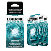 Listerine Ready Tabs en empaque-24 tabletas, frescura portátil para llevar