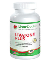 Livatone Plus detox cápsulas en botella para apoyo hepático