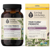 Living Alchemy probiótico de flora sensible en botella para digestión suave