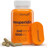 LongLifeNutri Hesperidina 1000mg – botella visible para apoyar la circulación diaria