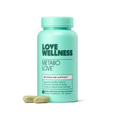 Love Wellness Metabolove: botella para verter, enfoque en cápsulas para apoyar el metabolismo naturalmente