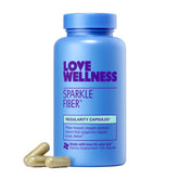 Love Wellness Sparkle Fiber cápsulas: apoyo digestivo suave para la rutina diaria.